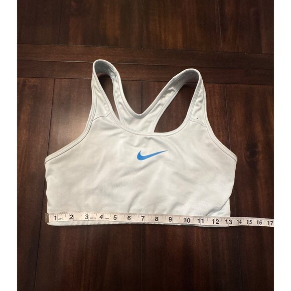 Nike Dri-Fit Womens Sports Bra Size L Light Blue Unpadded - Picture 6 of 7